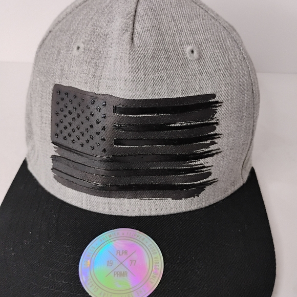 Flipper Premium 3D Embossed USA American Flag Logo Wake The Fu*K Up Baseball Cap - Picture 2 of 11